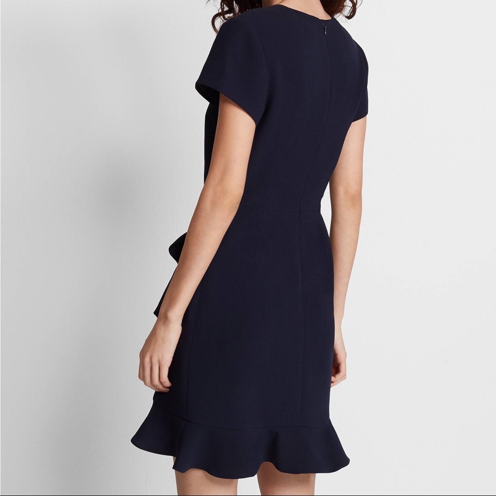 Club Monaco Navy ruffle dress - Picture 4 of 7